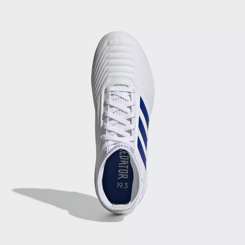 Adidas Predator 19.3 Firm Ground Tacos de Futbol Blancos Para Niña (MX-58765)
